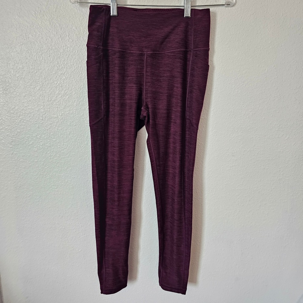 Victoria's Secret Burgundy Heather High Waist Pocket Leggings Size 6